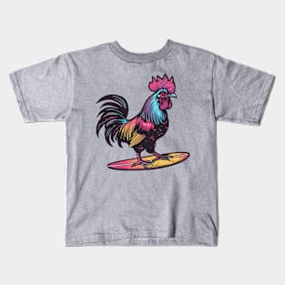 Surfing Rooster Kids T-Shirt